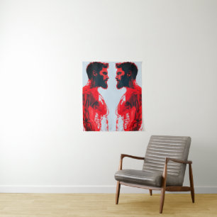 Tenture Anatomie rouge - Étude musculaire humaine Abstrait