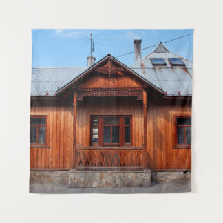 Tenture Ancien logement de maison traditionnelle en bois,