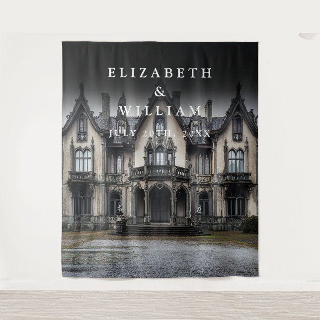 Tenture Ancien manoir gothique Photo Booth Prop fond (Devant)