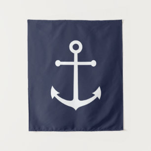 Tenture Ancre bleue marine
