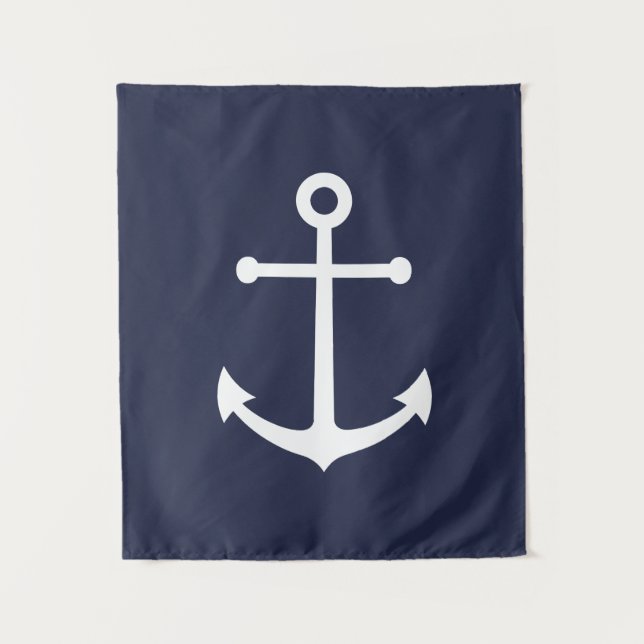 Tenture Ancre bleue marine (Devant)
