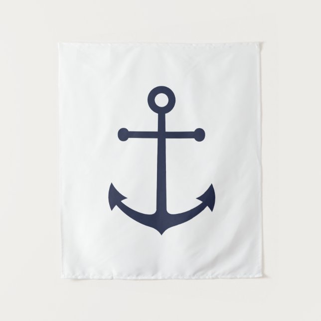 Tenture Ancre bleue marine (Devant)