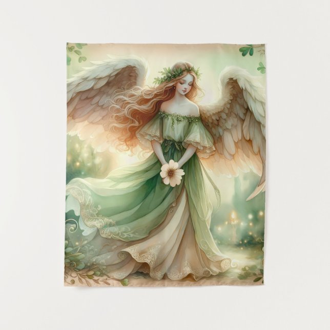 Tenture Ange Sérénité Trèfle (Devant)
