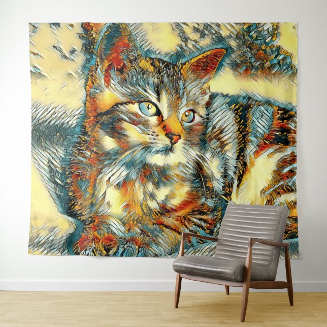Tenture AnimalArt_Cat_015 (En situation (horizontale))