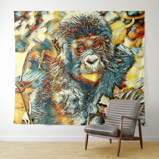 Tenture AnimalArt_Gorilla_005 (En situation (horizontale))