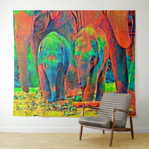 Tenture AnimalColor_Elephant_001