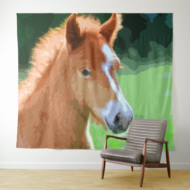 Tenture AnimalMix_Horse_013 (En situation (horizontale))