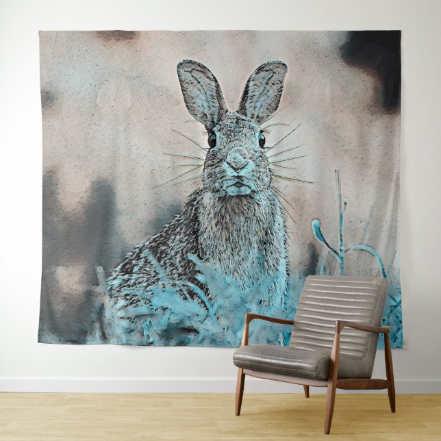 Tenture AnimalMix_Rabbit_024 (En situation (horizontale))