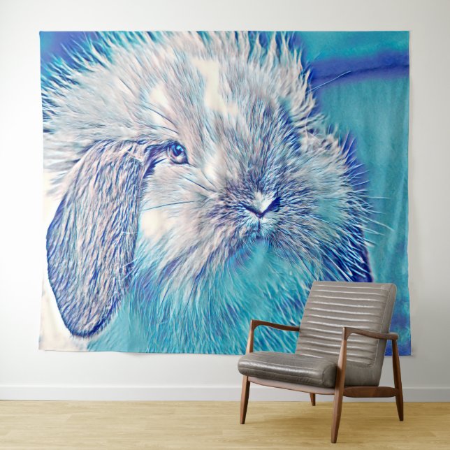 Tenture AnimalMix_Rabbit_07 (En situation (horizontale))