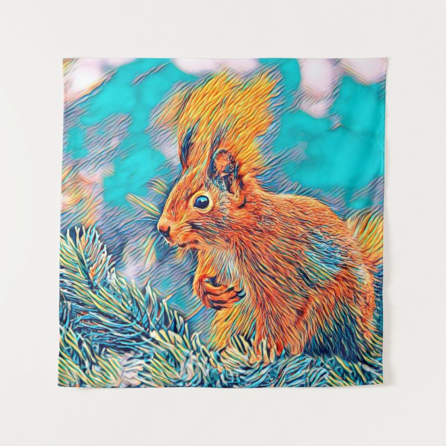 Tenture AnimalMix_Squirrel_001 (Devant)