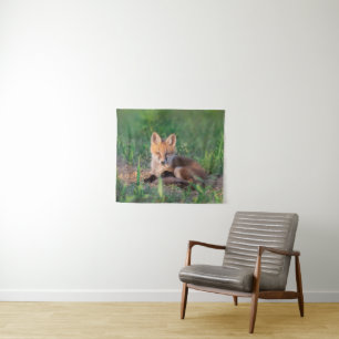 Tenture Animaux de bébés cutest Kit Red Fox Relaxant