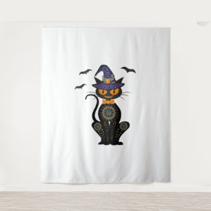 Tenture Animaux de chat noir Horreur Enfants d'Halloween
