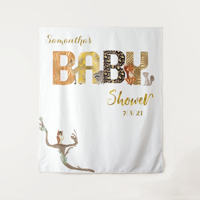 Tenture Animaux de la forêt Fond de décoration photo impre (Devant)