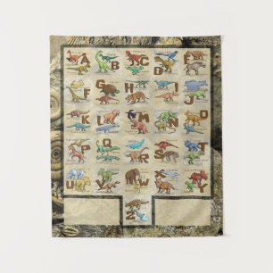 Tenture Animaux préhistoriques - Dinosaures, Mammifères, P