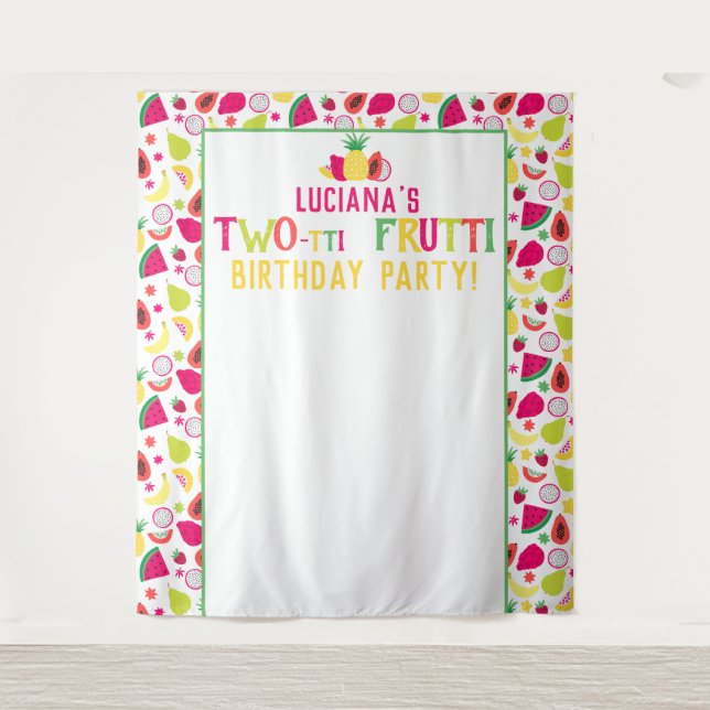 Tenture Anniversaire 2 ans Fête d'anniversaire Two-tti Fru (Devant)