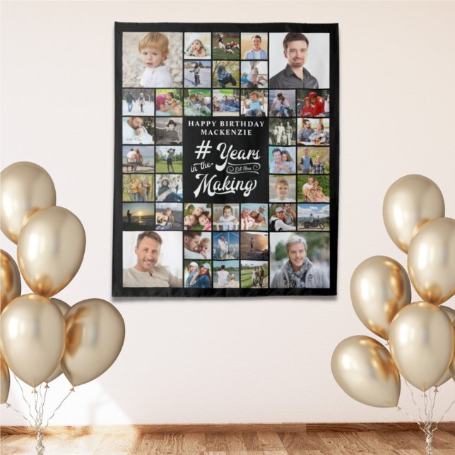 Tenture Anniversaire 42 Collage de photos ANNÉES DANS LA F (Créateur téléchargé)
