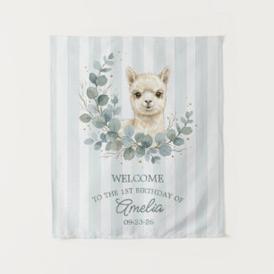 Tenture Anniversaire adorable alpage aquarelle crème