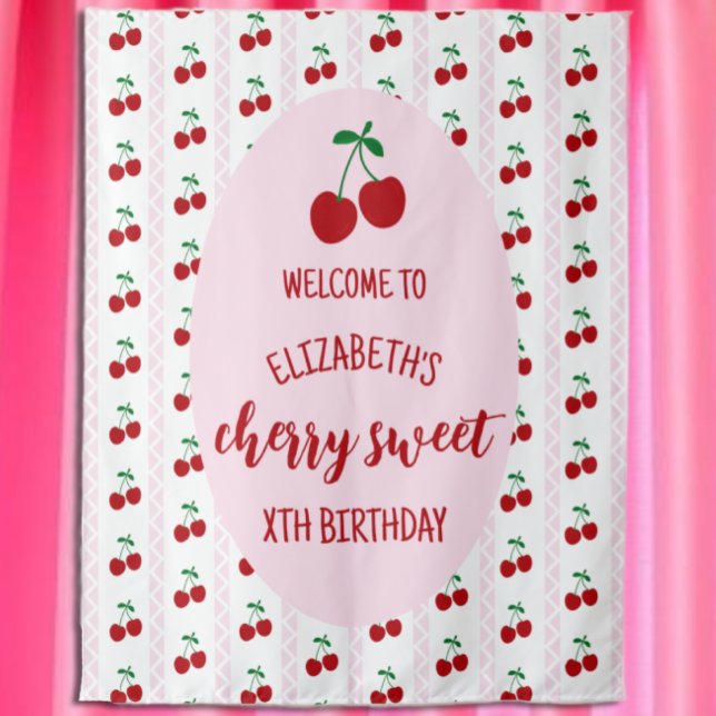 Tenture Anniversaire Cherry Sweet (Créateur téléchargé)