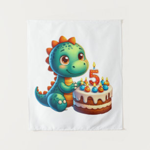Tenture Anniversaire de Dino 5 ans