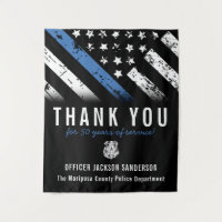 Anniversaire de l'officier Ligne bleue Police Retr