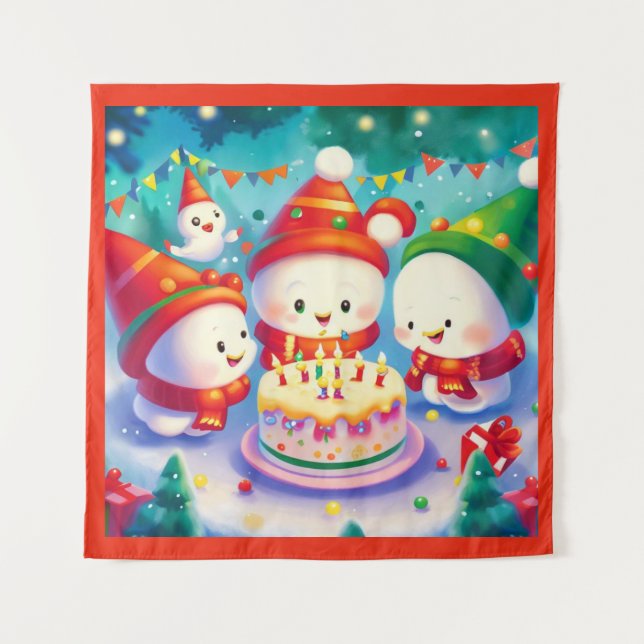 Tenture Anniversaire de Noël 6 (Devant)