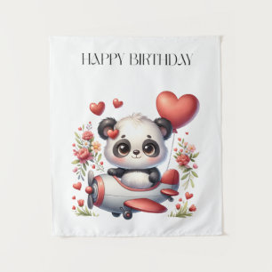 Tenture Anniversaire de Panda Pilote