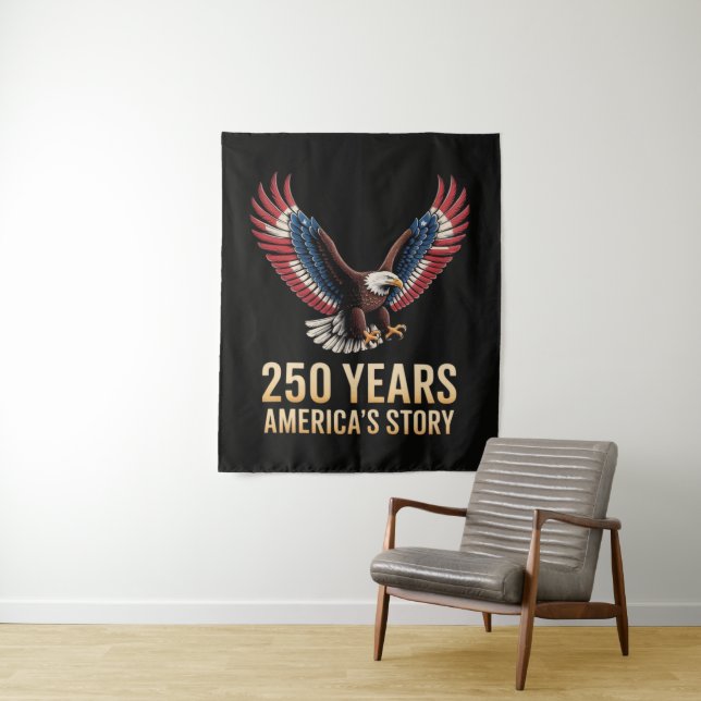 Tenture Anniversaire des 250 ans de l'Amérique (En situation)