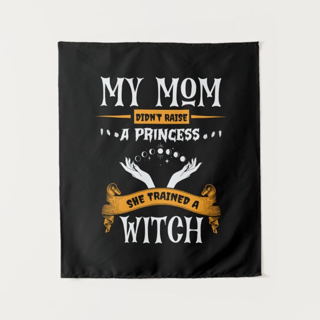 Tenture Anniversaire d'Halloween Ma Mère a Formé une Sorci (Devant)