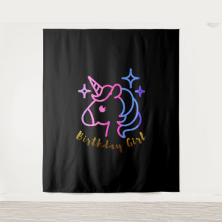 Tenture Anniversaire fille licorn licorn unicorn unicorn c