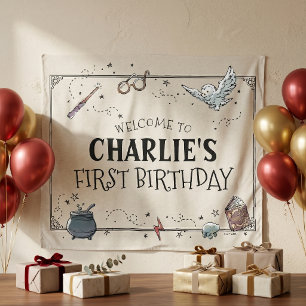 Tenture Anniversaire Harry Potter Vintage pour un an