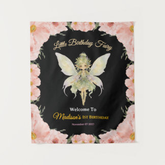 Tenture Anniversaire Petite Fée Florale Aquarelle