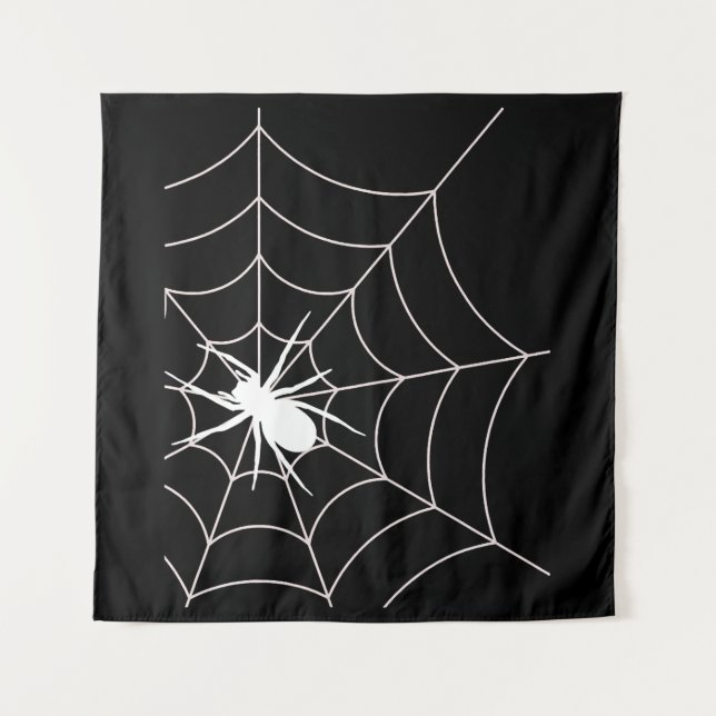 Tenture Annonce de grossesse Toile d'araignée Halloween (Devant)