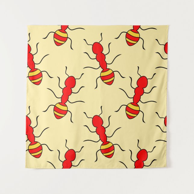 Tenture Ant seamless pattern vintageant, abstract, animal, (Devant)