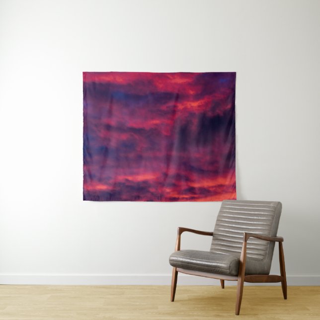 Tenture août rouge (En situation (horizontale))