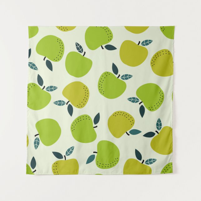 Tenture Apple seamless pattern. Fruit theme illustration.a (Devant)