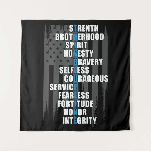 Tenture Appréciation de la police du drapeau de l'applicat (Devant)