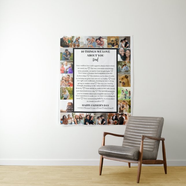 Tenture appréciation de papa | Fête des pères 22 Collage p (En situation)