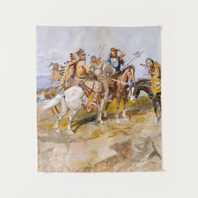 Tenture Approche des hommes blancs, 1897 par Russell (Devant)