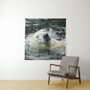 Tenture Aqua Aura de l'ours polaire