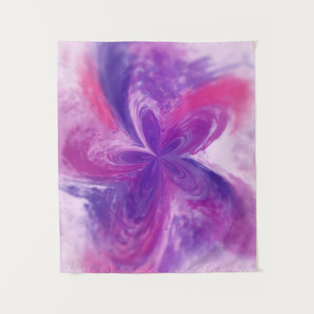 Tenture Aquarelle à fleurs d'Imaginaire Abstrait peint (Devant)