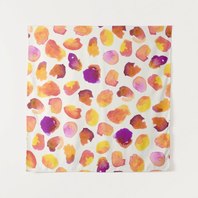Tenture Aquarelle Abstraite Vintage en continu (Devant)