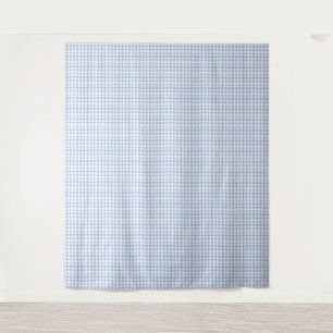 Tenture Aquarelle bleu et blanc En vichy