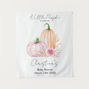 Tenture Aquarelle Boho Citrouille Baby-shower