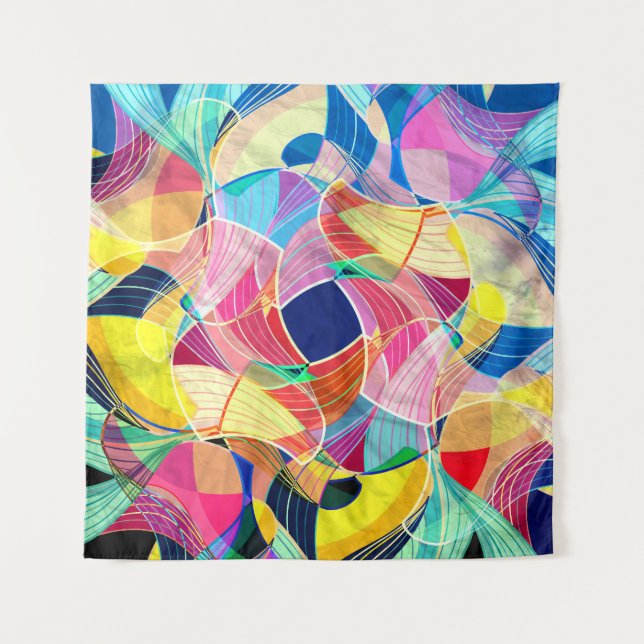 Tenture Aquarelle colorée Abstraite, arrière - plan fantas (Devant)