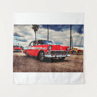Tenture Aquarelle de Chevrolet Bel Air 1956