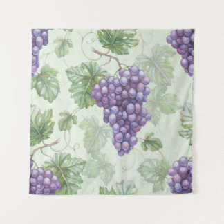 Tenture Aquarelle de raisins, Motif sans arôme de fruits.
