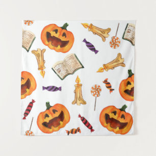 Tenture Aquarelle d'Halloween : Motif saisonnier