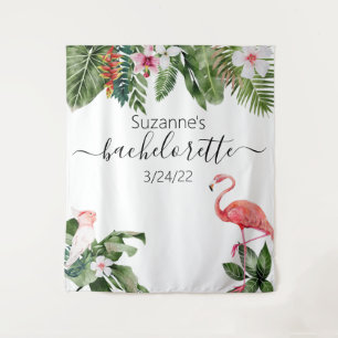 Tenture Aquarelle Flamingo Tropical Enterrement de Vie de