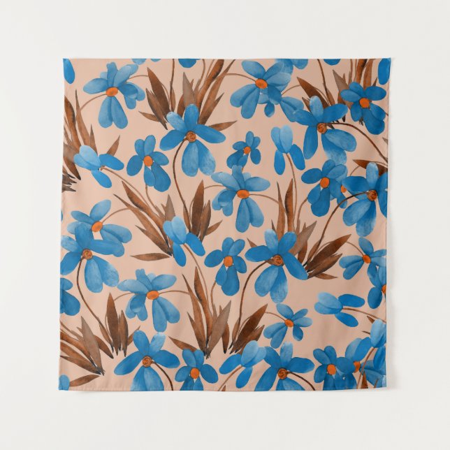 Tenture Aquarelle Floral Été Imprimer Motif (Devant)