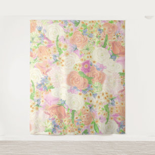 Tenture Aquarelle Floral Jardin Mariage Crest